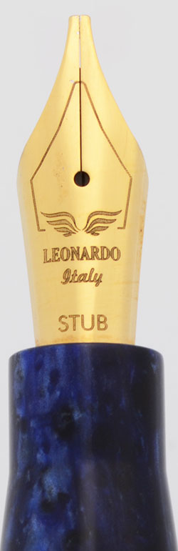 ◆santa monica◆エンセアダブルーFruFru♪カップ取り外可 Leonardo Furore Fountain Pen - Blue Galaxy Resin, C/C, Stub